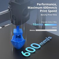 Anycubic Kobra 3 Max Combo 3D Printer Bundle prend en charge l'impression multicolore haute vitesse 600 mm/s Grand volume de construction