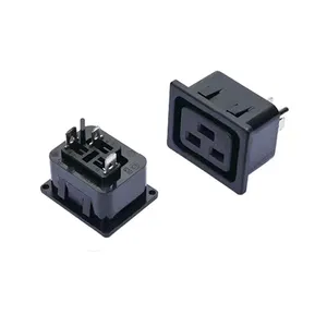 C13 C14 priz AC250V 16A 3 pin terminalleri paneli IEC C14 erkek C13 dişi Inline adaptör fiş güç soketi konnektörler