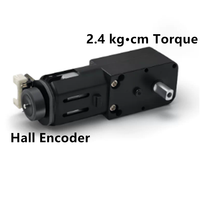 Moteur à engrenages CC TT avec rapport de réduction 1:90, encodeur Hall phase AB, couple élevé, arbre métallique, 3-9V pour kit de voiture robot intelligente DIY