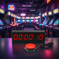 Timer Tantangan 6 Digit 10 Detik Stopwatch Timer Permainan LED Portabel Laris untuk Toko Restoran