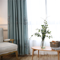 Innermor Personnalisable Moderne Décor Brodé Faux Linge Rideaux Chambre Maison Drapé pour Salon Fenêtre