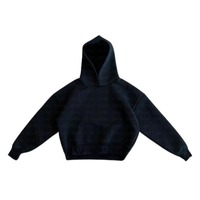 Haut de Gamme en Coton 380-500 GSM, Sweat à Capuche Court Uni Homme, Personnalisé Oversize Streetwear, Sweatshirts à Capuche Épais pour Hommes