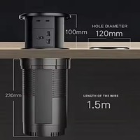 Touchmi Nouveau Design Extension De Table Prise Électrique Smart life Power Prise De Levage Électrique Pop up socket Sans Fil