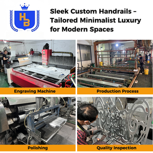 Tùy chỉnh cầu thang lan can thiết kế hiện đại dễ dàng để cài đặt nhôm lan can biệt thự trong nhà trang trí cầu thang lan can - Product Image 6