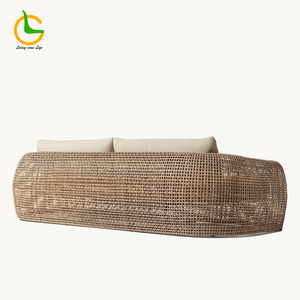 طقم أثاث حدائق من الروطان عالي الجودة بتصميم عصري منسوج يدويًا، أثاث فناء وفنادق - Product Image 5