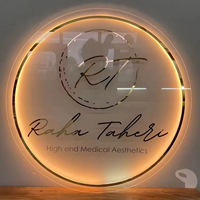 Letrero de Recepción de Oficina Interior con Logotipo Acrílico Personalizado Impreso con UV, Letrero de Metal Personalizado para Salón de Uñas