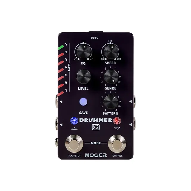 Mooer Drummer X2 Stereo Drum Machine Effect Pedal With FILL Function TAP TEMPO EQ Knob Guitar Pedal