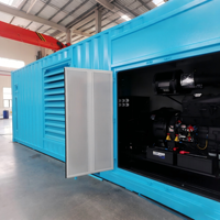 Groupe électrogène diesel silencieux en conteneur 1000 1100 1200 1500 KVA 50/60Hz avec ATS pour centrale électrique