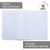 Cahier de planificateur imprimé avec logo personnalisé A4 70 feuilles 140pages Cahier 80gsm Carnets de notes en papier ligné pour étudiants à l'école