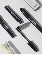 Crème pour cils noire comme du charbon de bois, résistante à l'eau, anti-bavures, allongeante, recourbante, maquillage longue durée