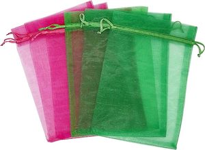 Logo Printing Personalized Organza Gift Bags Bulk Custom Logo <b>Drawstring</b> Mesh Jewelry <b>Pouches</b> Sheer Mesh Wrap Party Wholesale - Product Image 5