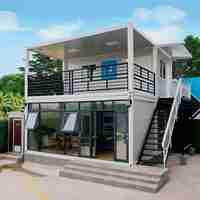 Fournisseur et fabricant de maisons conteneurs mobiles portables démontables de 20 pieds, caravanes, conteneurs d'expédition, toilettes, douches