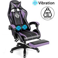 Chaise de jeu confortable pour le bureau et la maison, siège de jeu, ordinateur, PC, jeu de voiture, course, lumière LED RGB, chaise de jeu avec repose-pieds