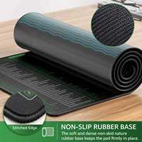 Alfombrilla de Ratón Grande con Teclas de Atajo, Revestimiento Resistente al Agua, Base de Goma Antideslizante, Borde Cosido, Tamaño Personalizado para Escritorio, Juegos y Oficina