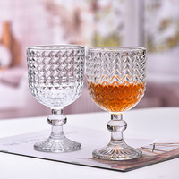 Haushalts-Rotweingläser Kreatives Glasgeschirr Minimalistisch Vintage Transparent Hochwertig Umweltfreundlich 301-400ml