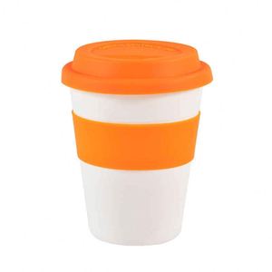 <b>Reusable</b> Plastic Travel <b>Mug</b> With Lid Solid Color Minimalist Design For On The Go Use - Product Image 3