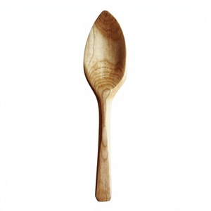 <b>Wooden</b> Cooking Utensils <b>Set</b> of 2 Natural Wood Spoons for Stirring Mixing Cooking Serving <b>Kitchen</b> Use - Product Image 4