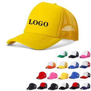 China Cap Factory Großhandel Blank Sublimation kappen Cool Summer Foam Mesh Trucker Caps