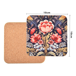 Bộ khuôn làm cốc, đế lót ly, thảm bằng gỗ, nhựa, chất liệu cork in chuyển nhiệt tùy chỉnh, số lượng lớn, có logo, dùng cho cà phê, trà, bia, hoa - Product Image 5