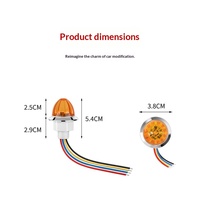 Feu latéral LED transfrontalier en forme de petite pastèque pour camions et remorques, feu de signalisation, feu de gabarit, feu décoratif 125 pouces