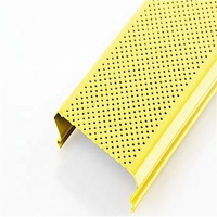 Techos de Tiras ACEBOND, Techo Falso Suspendido, Excelente Resistencia a la Corrosión, Aluminio Perforado Rectangular, Metal Moderno