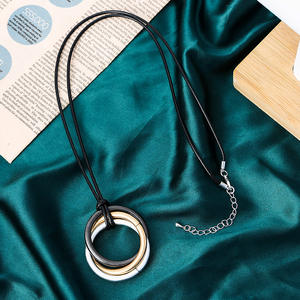 Colliers et pendentifs Vintage longues chaînes autour du cou pour femmes 2022 mode cercles ronds bijoux gothiques produits tendance - Product Image 3