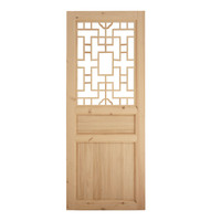 Porte intérieure en bois de pin massif non traité pour l'aménagement intérieur des chambres de condos