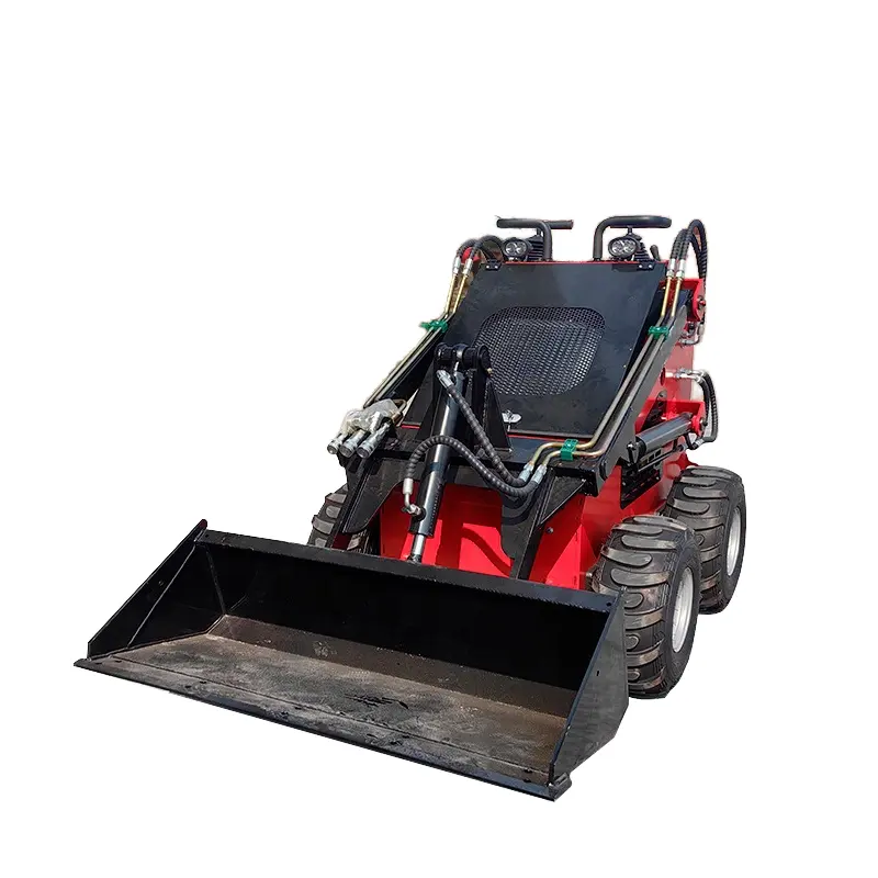 Çin fabrikaları Epa dizel Skid nokta dönüşlü yükleyici Mini parça Skid kauçuk parça ile nokta dönüşlü yükleyici Skid Steer hidrolik sürücü