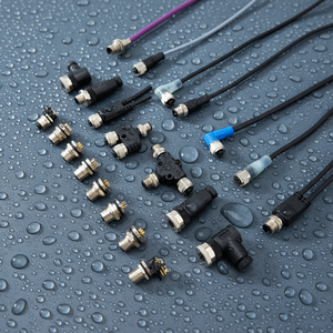 IP67 Escudo de metal a prueba de agua Ángulo recto Macho Hembra Enchufe PG7 PG9 Tornillo Crimp 3 4 5 8Pin M8 M12 Conector de <span class=keywords><strong>sensor</strong></span> para alimentación - Product Image 1