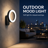 Applique murale LED architecturale extérieure, éclairage décoratif moderne, design d'éclairage uniforme pour les allées de jardin en gravier sinuose