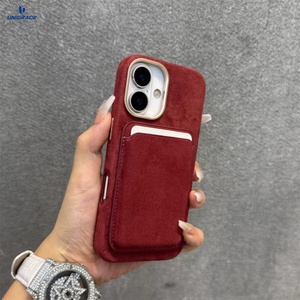 Étui en <span class=keywords><strong>Alcantara</strong></span> pour <span class=keywords><strong>iPhone</strong></span> <span class=keywords><strong>14</strong></span> <span class=keywords><strong>Pro</strong></span> Max, étui pour <span class=keywords><strong>iPhone</strong></span> 17, porte-cartes pour <span class=keywords><strong>iPhone</strong></span> 18, étui portefeuille en cuir - Product Image 1