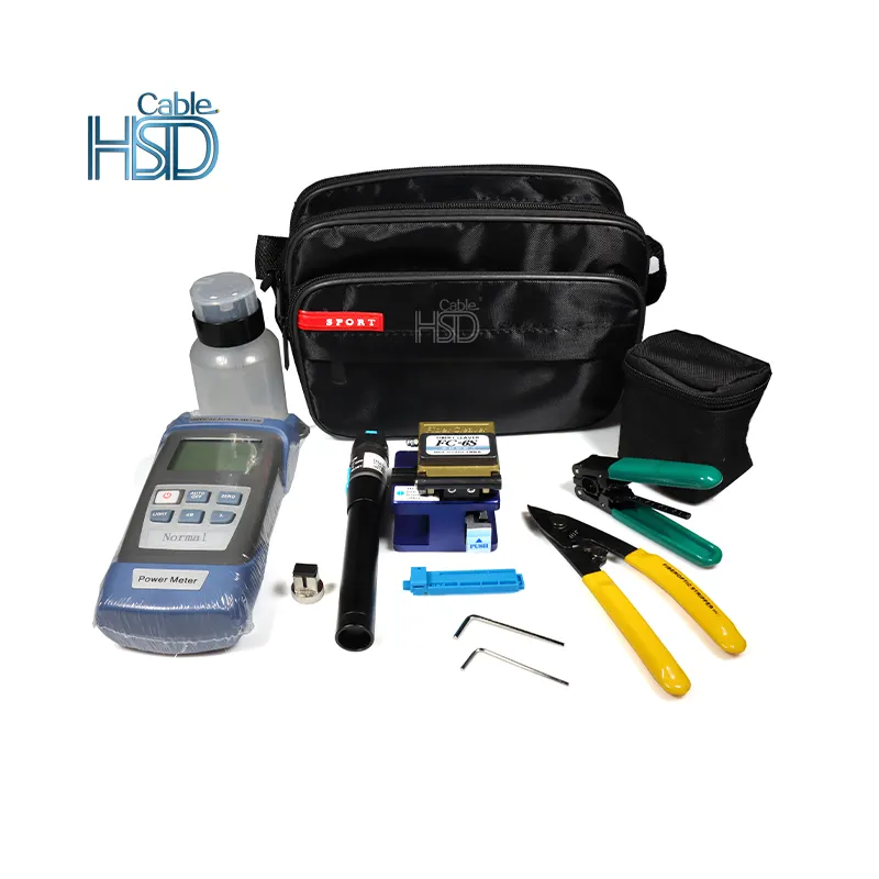 Ftth Tool Kit 12 Stuks Set Power Meter 10Mw Visual Locator Fiber Optic Tool Kits Toolkit Zak