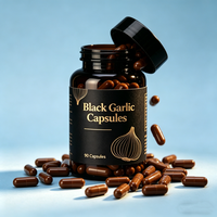 Complément alimentaire en capsules d'extrait d'ail noir de marque privée 500 mg Capsules d'ail noir
