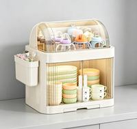Égouttoir de rangement multicouche pour vaisselle de bébé, couvercle anti-poussière, organisateur pour biberons et bols d'aliments complémentaires, cuisine