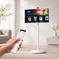 TV LCD Android Layar Sentuh 32 Inci Bertenaga Baterai, Televisi Pintar Portabel untuk Anak-Anak