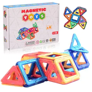 30PCS/40PCS DIY Lern magnet Spielzeug Set Mini Günstige Dreieck Quadrat Bausteine Magnet fliesen für Kinder