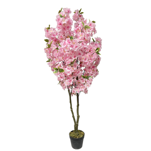 JIAWEI Arbres artificiels à fleurs de cerisier, feuilles de lierre, roses artificielles en verre - Vente chaude, liquidation, vente en gros - Product Image 2