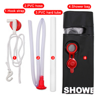 Sac de douche solaire portable ultraléger en PVC Baiyuheng pour le camping, les voyages en plein air et la plage