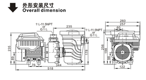 <span class=keywords><strong>Pompe</strong></span> de <span class=keywords><strong>piscine</strong></span> <span class=keywords><strong>hors</strong></span> <span class=keywords><strong>sol</strong></span> LX SHP130 VS 1.3HP à vitesse variable monophasée en plastique ABS, alimentée par prise 115-230V - Product Image 5