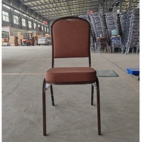 Chaises d'hôtel de banquet en forme de cercle en acier chaise de mariage et d'événement empilable avec le dessus en métal de fer pour les mariages et les hôtels