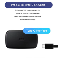 Câble d'origine pour S22 S21, haute qualité, 45W PD USB-C 5A, câble de charge rapide Type C vers Type C, câble de données à charge rapide