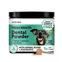 Poudre dentaire naturelle pour animaux de compagnie, sans alcool, sans parfum, haleine fraîche, plaque dentaire, tartre, OEM, marque privée