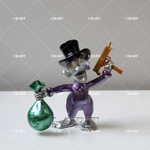 Nueva Llegada: Estatua Personalizada del Pato Billón con Pistola y Bolsa de Dinero, Modelo del Pato <span class=keywords><strong>Donald</strong></span> para Escultura Artística, Manualidad de Resina del Pato Scrooge McDuck - Product Image 3
