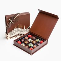 Individuelles Logo Buchförmige Papier-Geschenkbox Umweltfreundlich Recycelbar Ramadan-Geschenkbox für Schokolade mit Magnetverschluss und Heißprägung