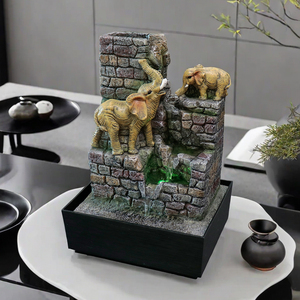 Fontana da tavolo a tema <span class=keywords><strong>elefante</strong></span> con luce a LED-ideale per gli amanti degli animali e gli appassionati di decorazioni per la casa - Product Image 3