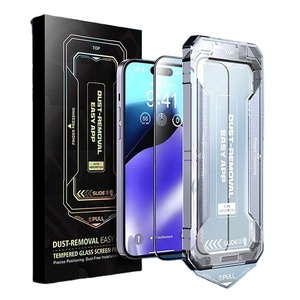 Protection d'écran en verre trempé ultra HD transparente 9H, installation facile pour <span class=keywords><strong>iPhone</strong></span> 17 16 15 14 <span class=keywords><strong>13</strong></span> <span class=keywords><strong>Pro</strong></span> <span class=keywords><strong>Max</strong></span> - Product Image 1
