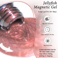 Gel magnétique pour ongles MEET ACROSS Jellyfish, recommandé par les salons, gel transparent super résistant avec aimant, logo personnalisé, gel anti-décoloration pour ongles
