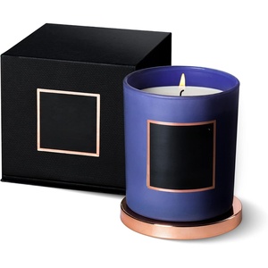 Venta al por mayor logotipo personalizado 8oz 250g Hotel velas de soja perfumadas de rosa de larga duración juego de regalo de lujo en tarro de vidrio - Product Image 1