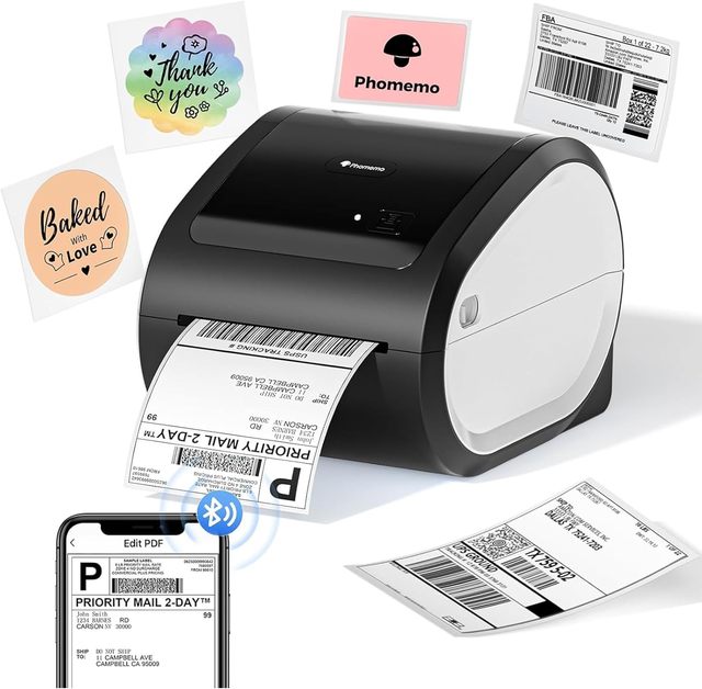 Phomemo D520-BT USB Mobile Address Thermal Shipping Label Printer 4 Inch Barcode Label Roll Printer Machine