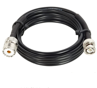 Câble coaxial de raccordement UHF-K-RG58-BNC-J, assemblage de câbles RG58 UHF femelle vers BNC mâle, fourni par l'usine